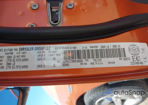 2010 Dodge Ram 1500 Slt/Sport/Trx from USA, damaged, VIN 1D7RV1CT0AS169693